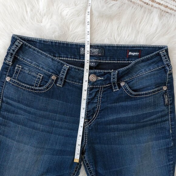 SILVER MID SUKI SKINNY JEANS SUPER STRETCH W33 L 31 - Picture 7 of 9